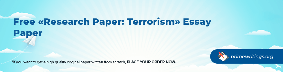 Research Paper: Terrorism